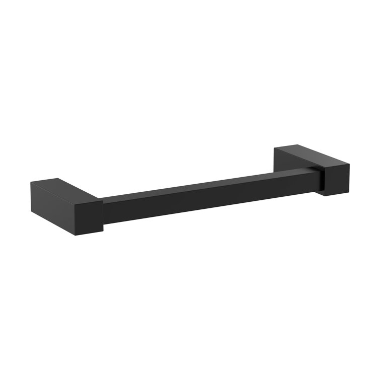 Matte Black Modern Wall Mounted Towel Bar