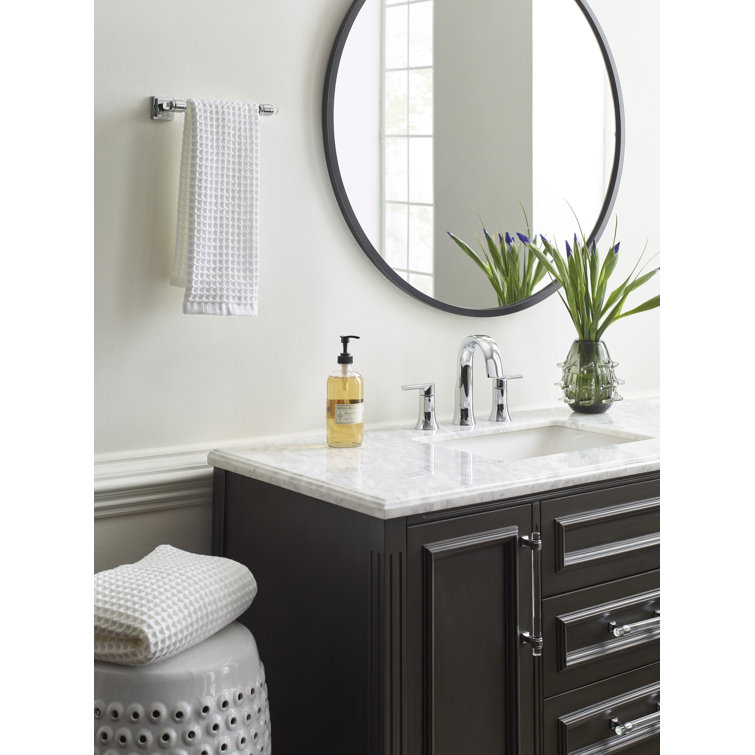 Clear and Polished Nickel Wall Mounted Towel Bar