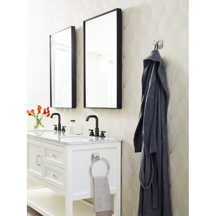 Polished Nickel Single Prong Robe Hook with Square Base
