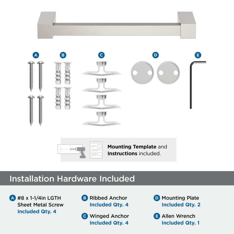Monument Brushed Nickel Wall Mounted Towel Bar