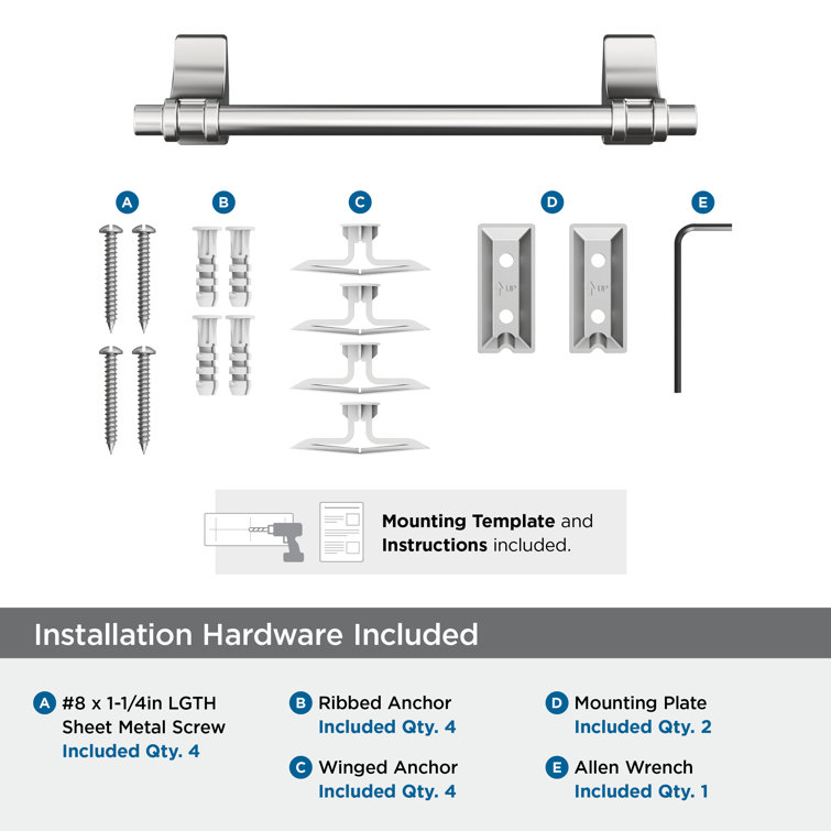 Davenport Chrome Wall Mounted 9 Inch Towel Bar