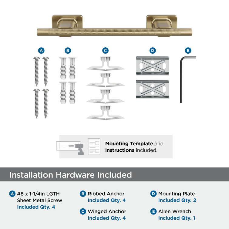 Bronx Brushed Gold Wall Mounted Towel Bar