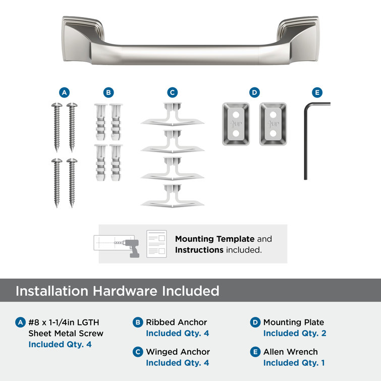 Polished Nickel Wall Mounted Towel Bar 10.75"