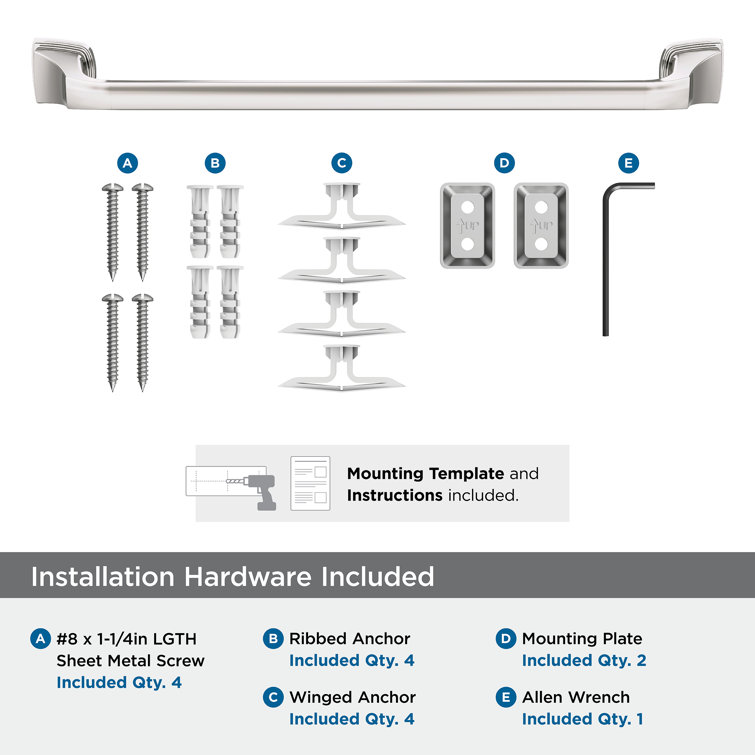 Polished Nickel Wall Mounted 18 Inch Towel Bar