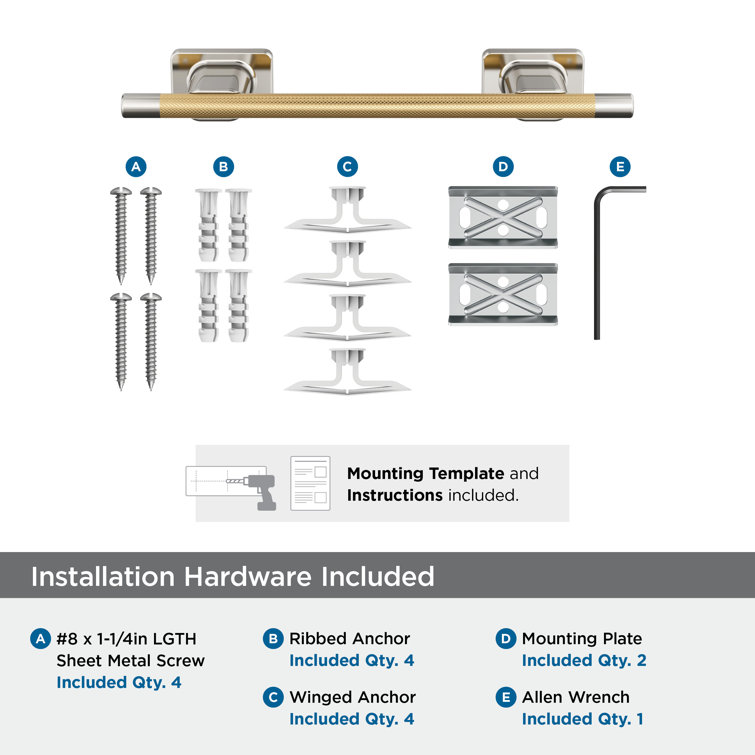 Polished Nickel and Bronze Wall Mounted Towel Bar