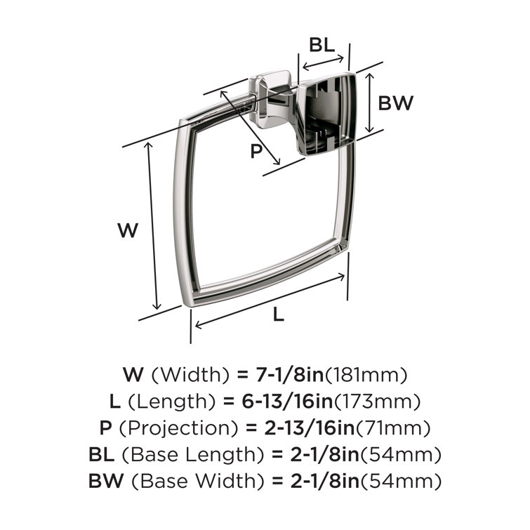 Polished Nickel Wall Mounted Towel Ring