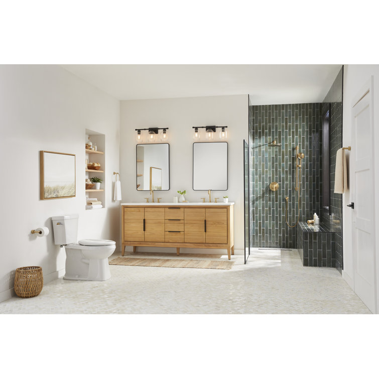 Parma Elegance Brushed Bronze Deck Mounted Faucet with Ceramic Handles