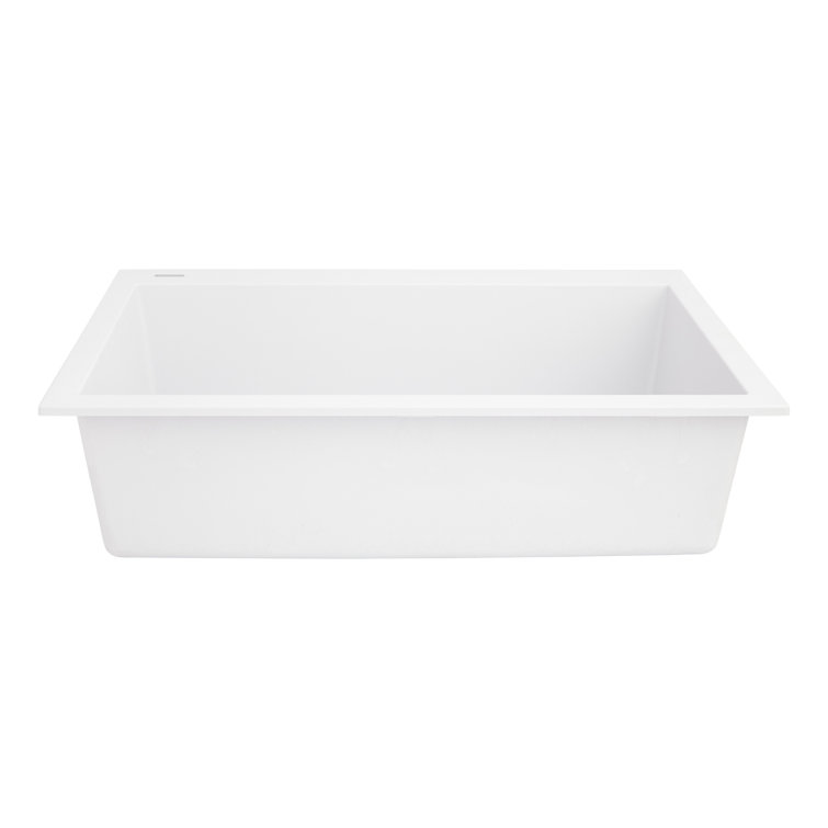 Holcomb 30" White Granite Composite Drop-In Kitchen Sink