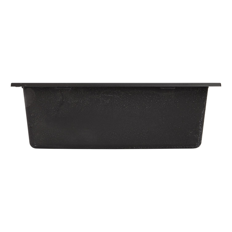 Midnight Black Granite Composite Drop-In Kitchen Sink