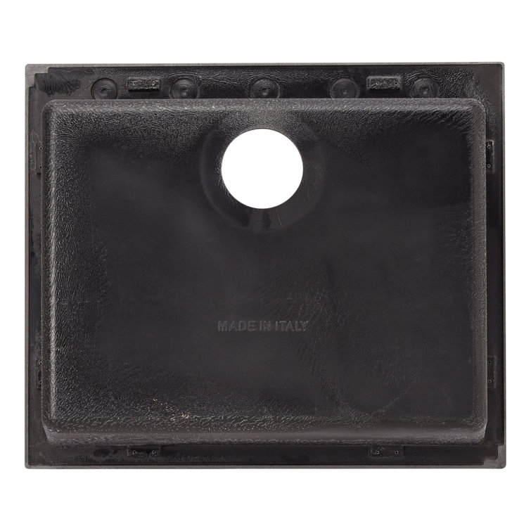 Midnight Black Granite Composite Drop-In Kitchen Sink