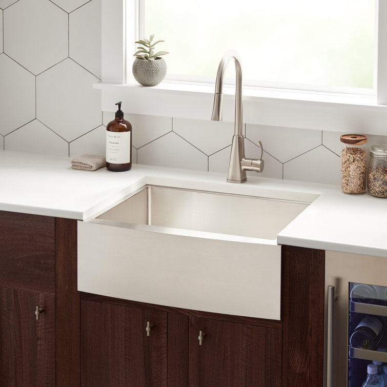 Fournier 27" Stainless Steel Farmhouse Kitchen Sink