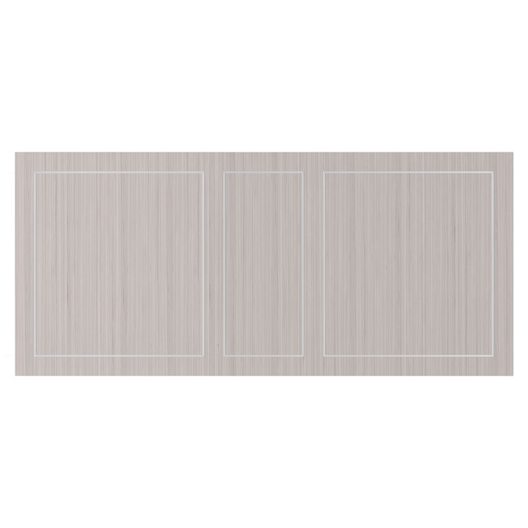 Mist White Extendable Rectangular Dining Table with Faux Stone Base
