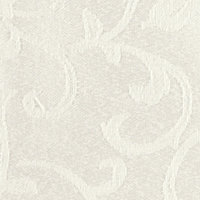 Ivory Round Cotton Blend Jacquard Tablecloth, 70"