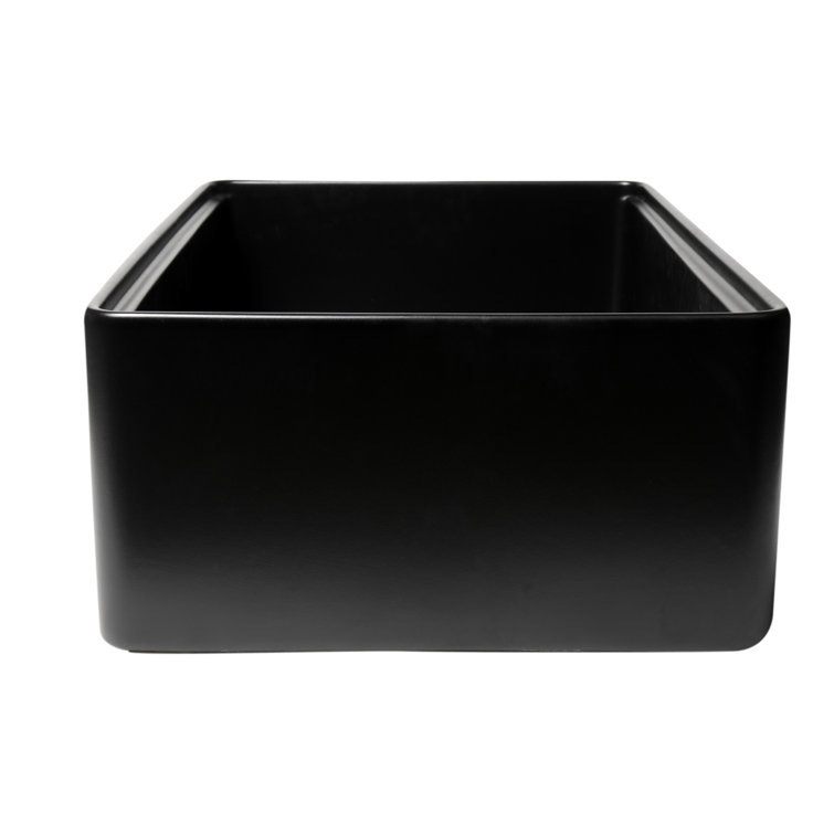 33'' Black Fireclay Single Bowl Farmhouse Sink