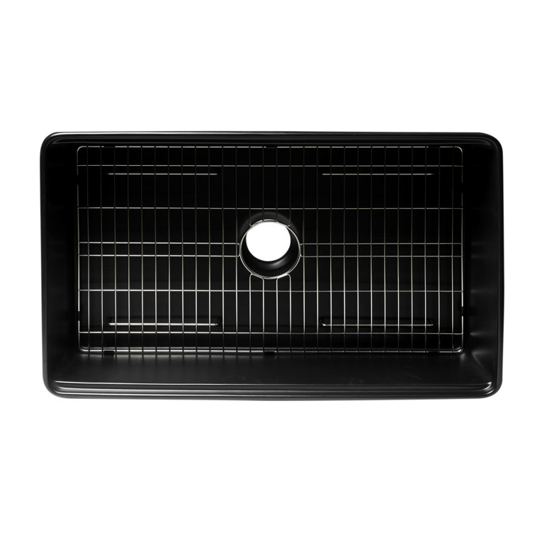 33'' Black Fireclay Single Bowl Farmhouse Sink