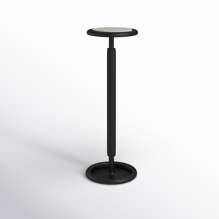 Black Marble and Wood Modern Drink Table