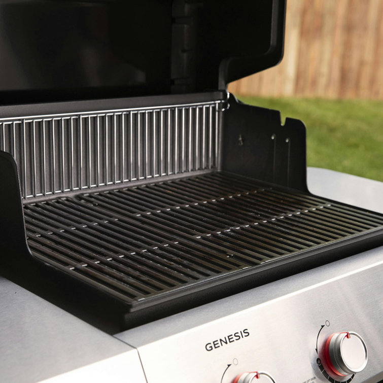 Genesis E-315 Black Liquid Propane Gas Grill with Side Tables