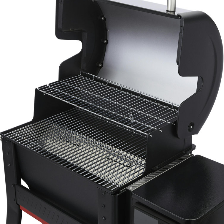 Black Digital Freestanding Wood Pellet Grill with Rotisserie
