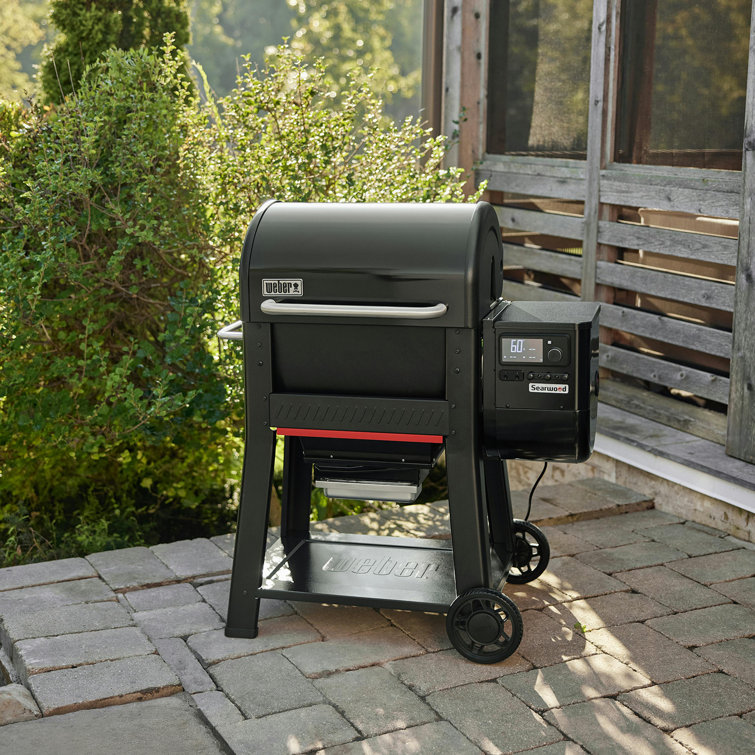 Black Digital Freestanding Wood Pellet Grill with Rotisserie