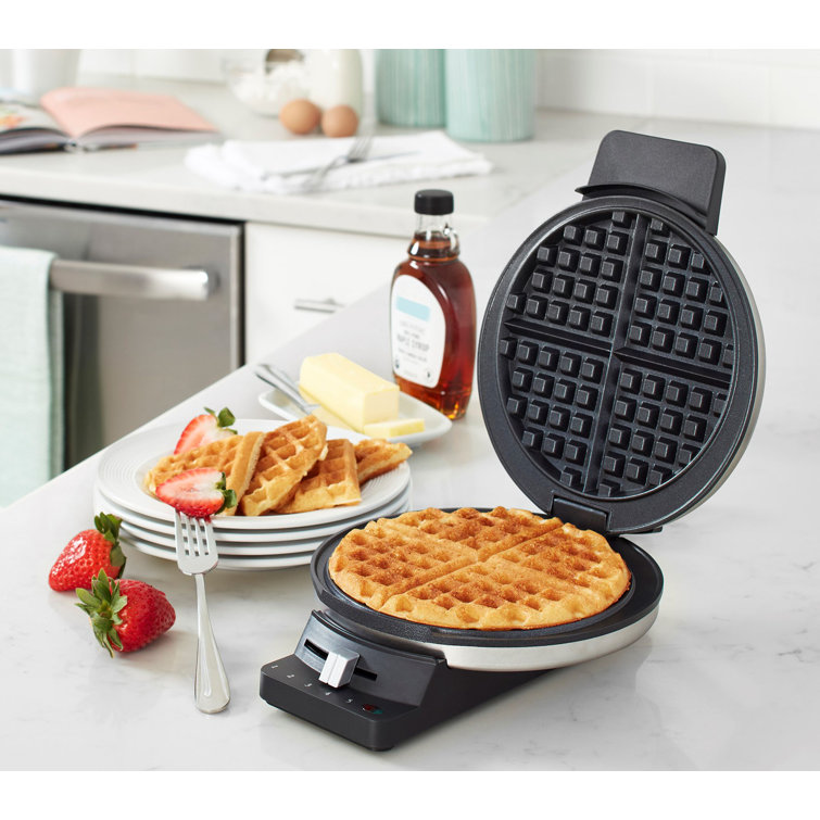 Stainless Steel Adjustable Temperature Round Waffle Maker