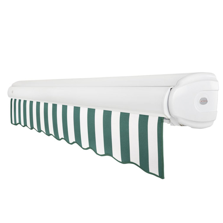 Key West Full-Cassette Motorized Retractable Awning, 10' x 8', White