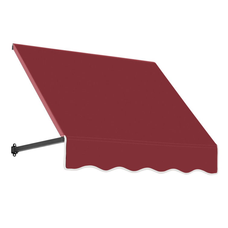 Burgundy Acrylic Fabric Fixed Window and Door Awning