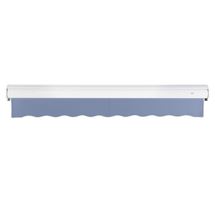 Dusty Blue 16' Motorized Retractable Patio Awning with Cassette