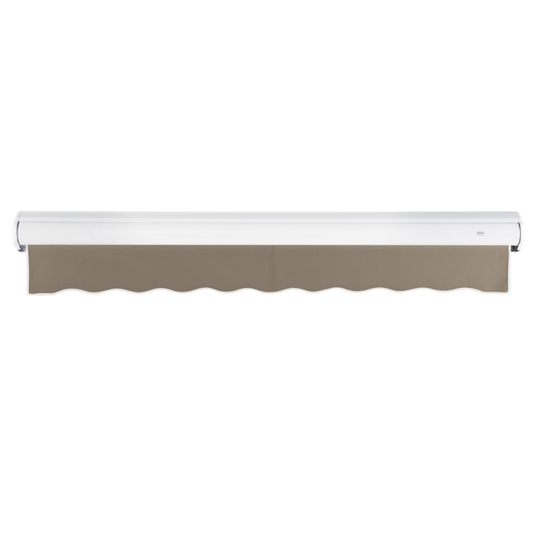Taupe Full-Cassette Manual Retractable Patio Awning, 10' x 8'