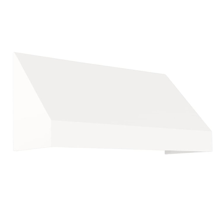 Off-White Aluminum and Fabric Slope Awning for Windows and Doors