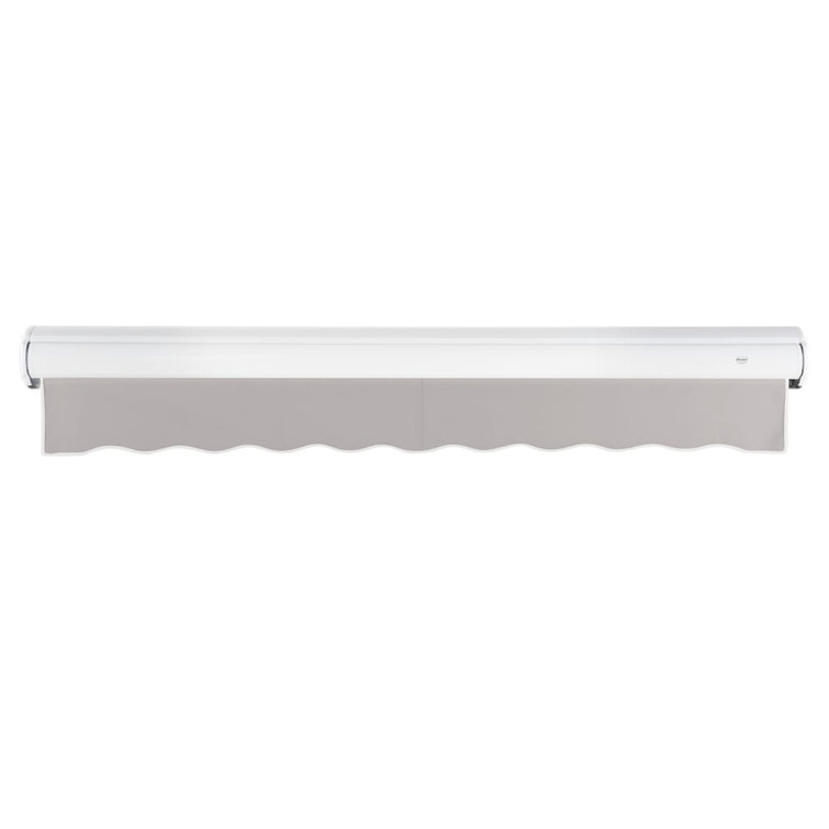 Gunmetal Acrylic Motorized Retractable Patio Awning with Steel Frame