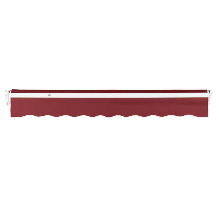 Burgundy Motorized Retractable Awning with Aluminum Frame