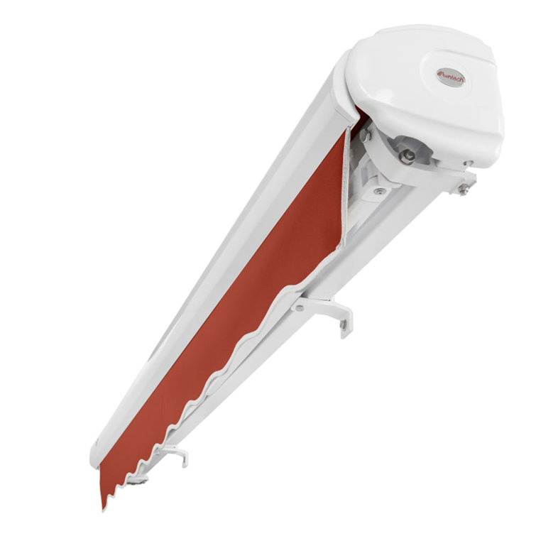 Terra Cotta Aluminum Motorized Retractable Patio Awning