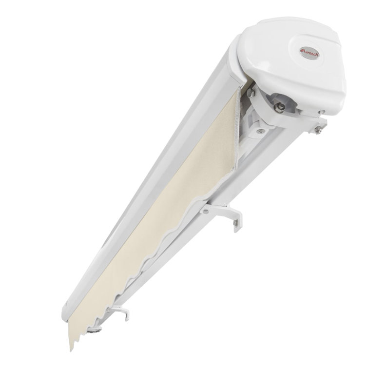 Linen Full-Cassette Motorized Retractable Awning, 14' x 10'