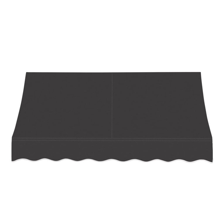 Black Aluminum and Fabric Fixed Window/Door Awning