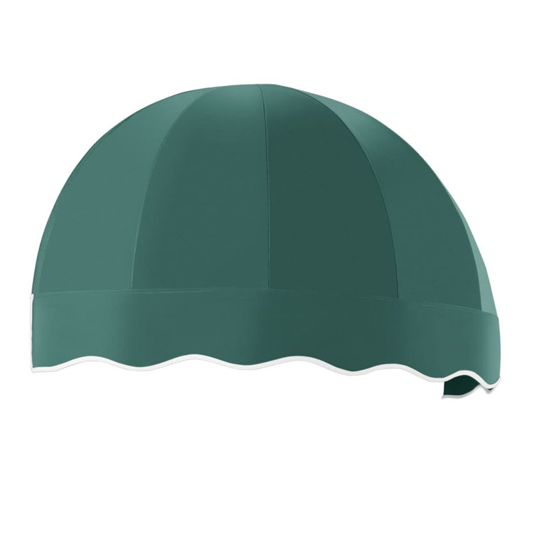 Forest Green Dome-Shaped Aluminum Frame Fixed Awning