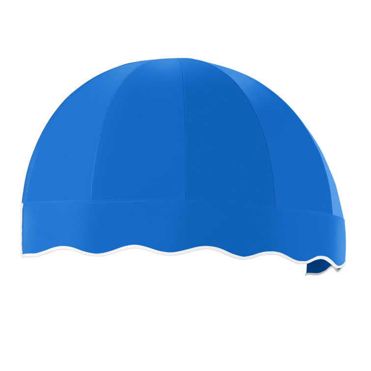 Bright Blue Dome-Shaped Aluminum Frame Awning with Acrylic Fabric