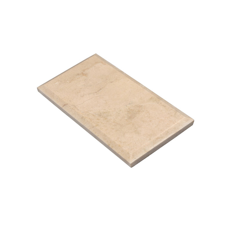 Beige and Yellow Polished Marble Subway Tile 3" x 6"