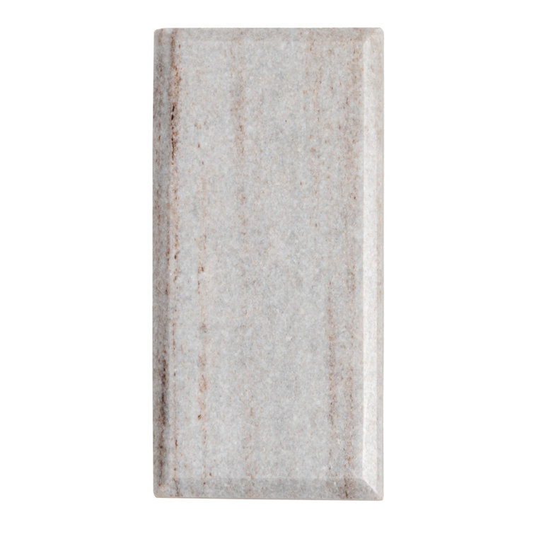 Wooden Beige 3" x 6" Beveled Marble Subway Tile