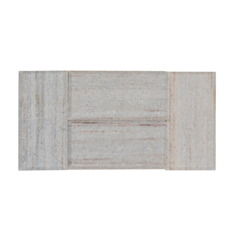 Wooden Beige 3" x 6" Beveled Marble Subway Tile