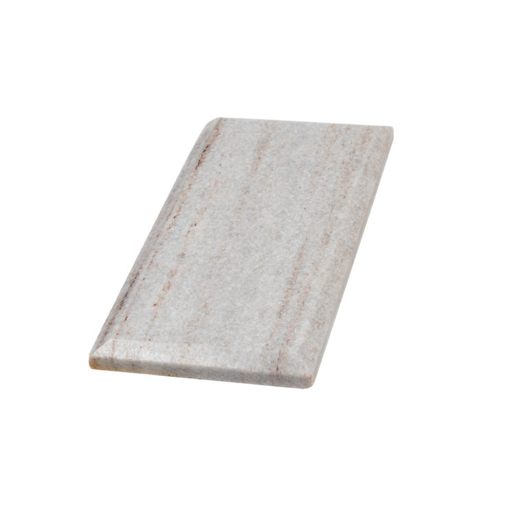 Wooden Beige 3" x 6" Beveled Marble Subway Tile