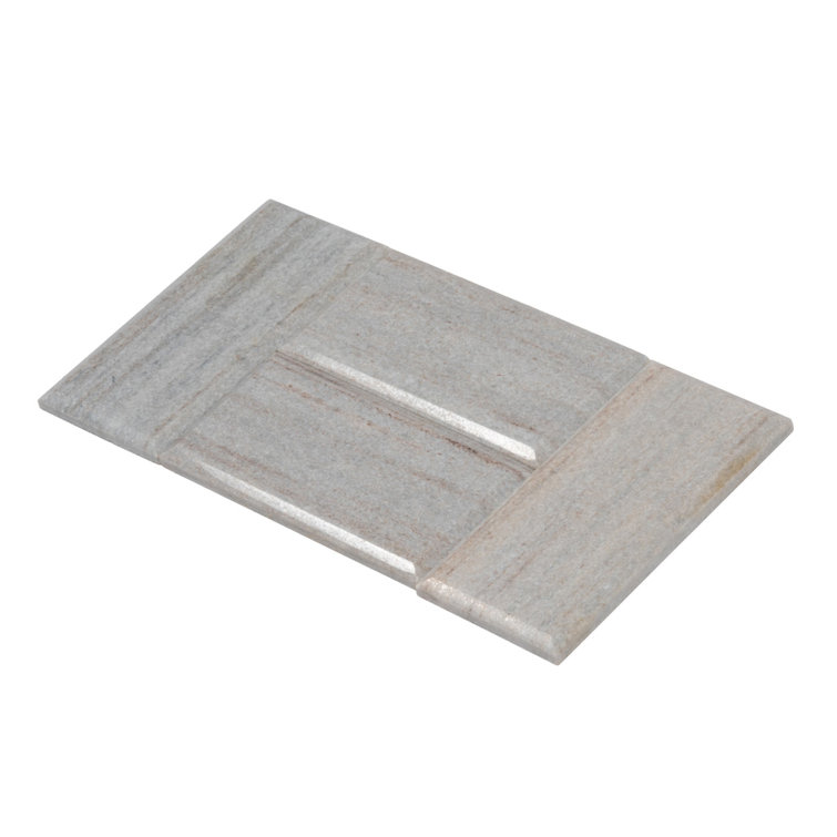 Wooden Beige 3" x 6" Beveled Marble Subway Tile