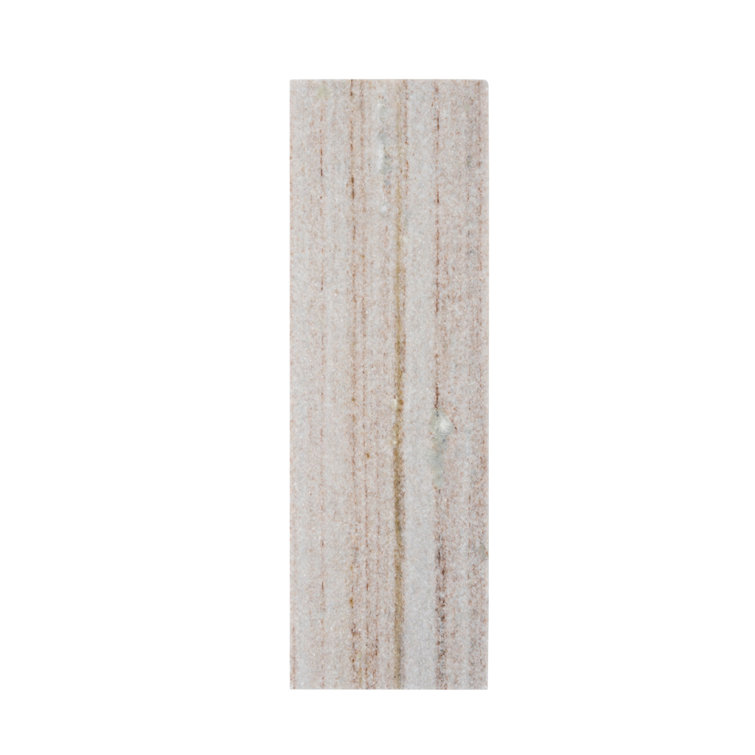 Beige and Yellow 4" x 12" Honed Marble Subway Tile