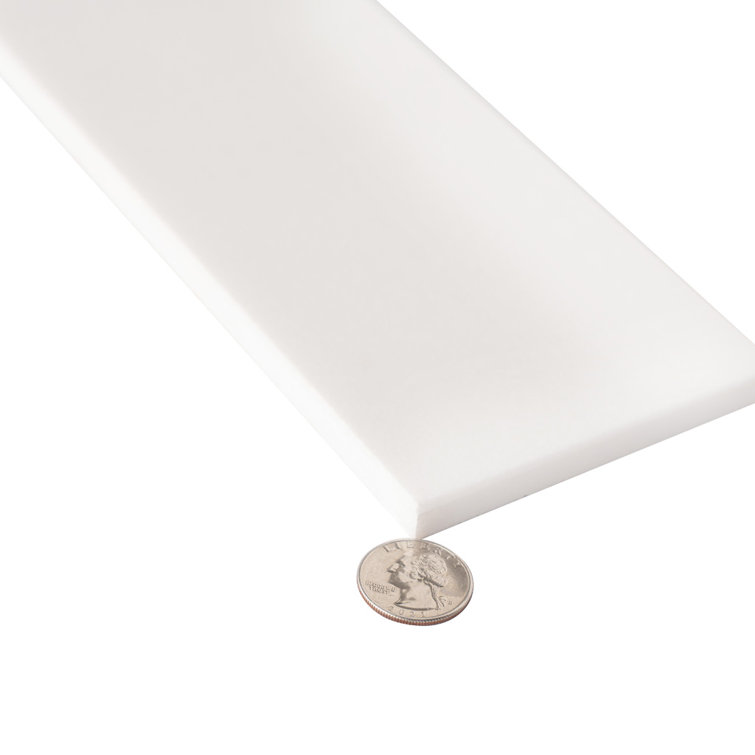 Silver 4" x 12" Honed Marble Subway Tile