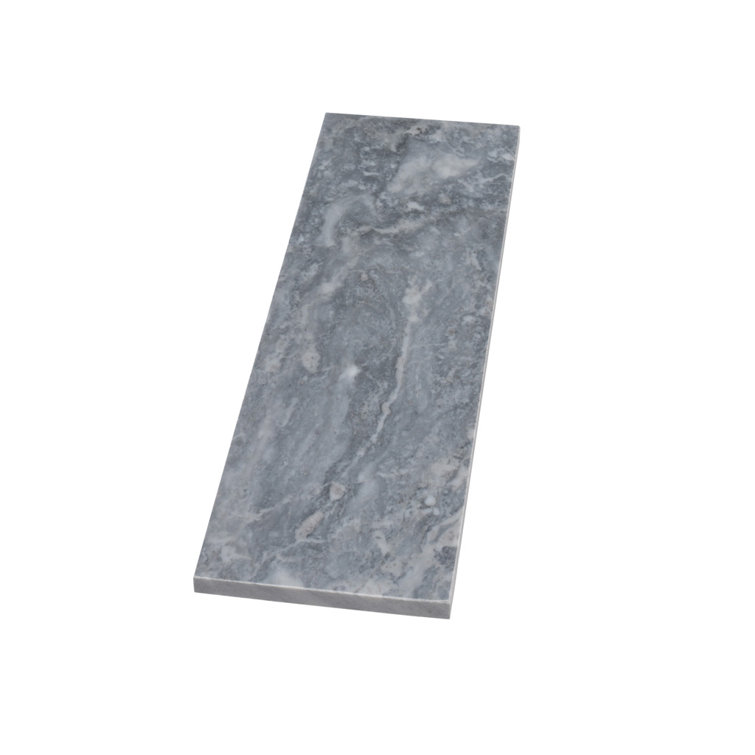 Gray 4" x 12" Polished Marble Subway Tile