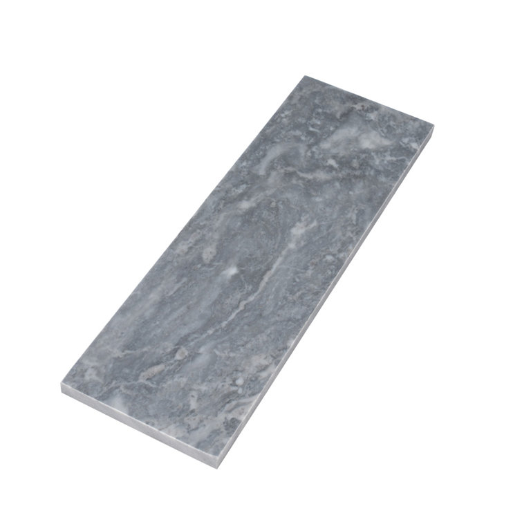 Gray 4" x 12" Polished Marble Subway Tile