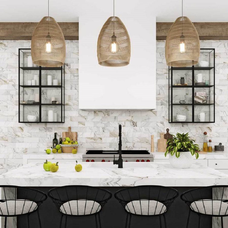 4" x 12" Polished White Marble Subway Tile