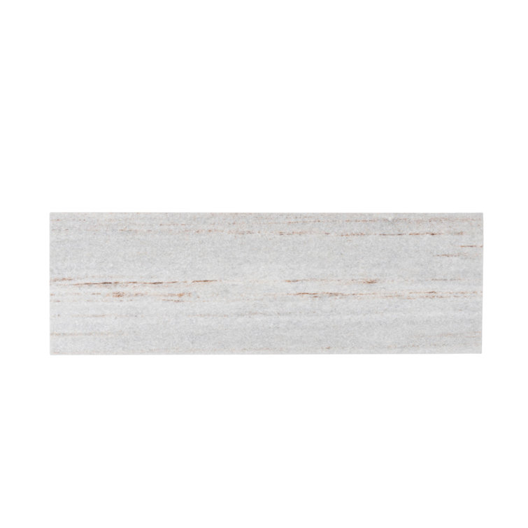 4" x 12" Polished Marble Look Beige Subway Tile