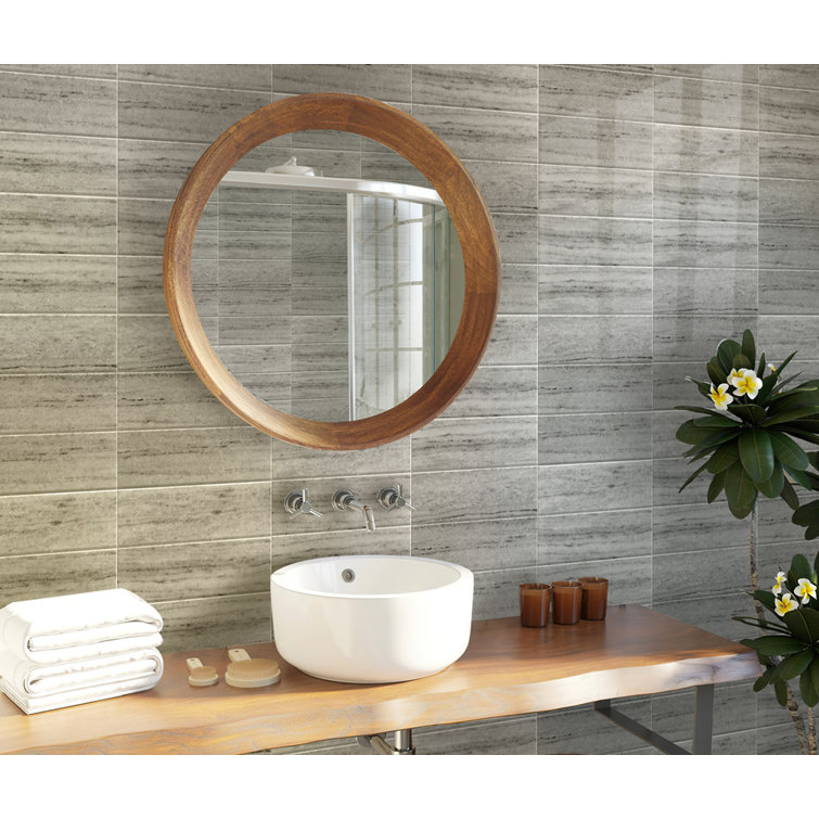4" x 12" Polished Marble Look Beige Subway Tile