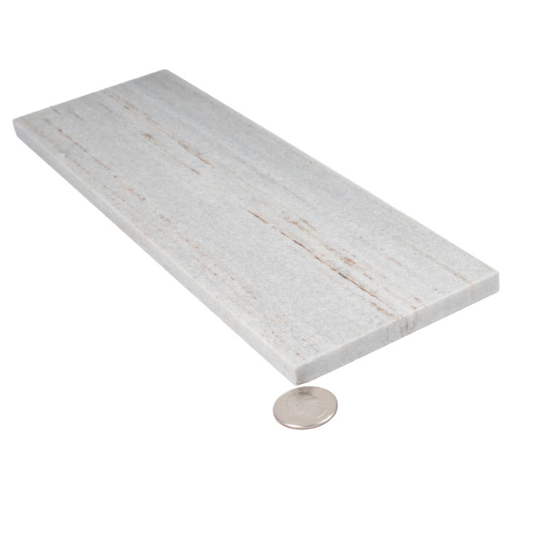 4" x 12" Polished Marble Look Beige Subway Tile