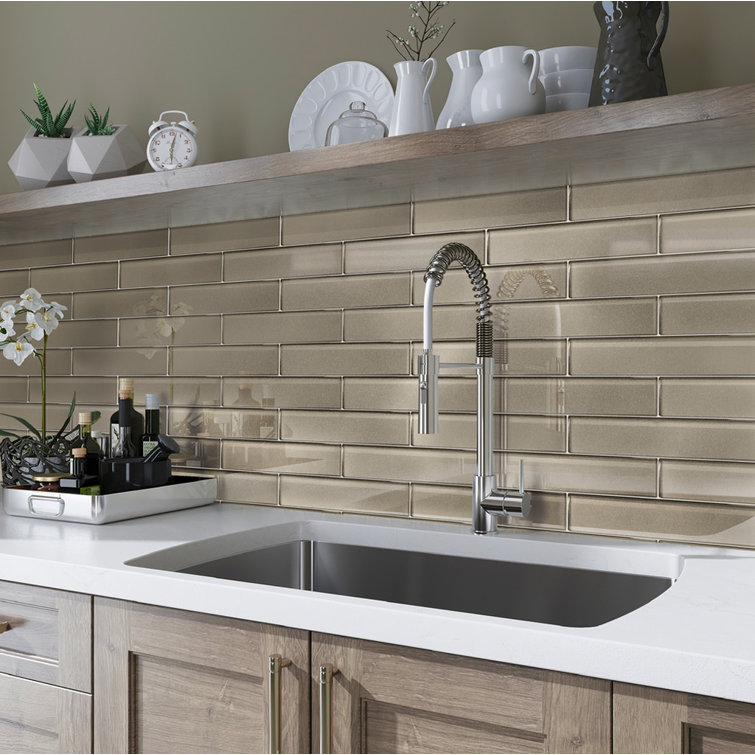 Marine Blue Glass Subway Mosaic Tile for Kitchen and Bathroom